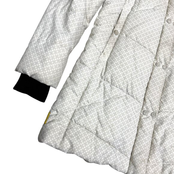 LOLE Designer White Insulated Winter Puffer Parka Jacket Coat Womens Medium - Picture 6 of 6
